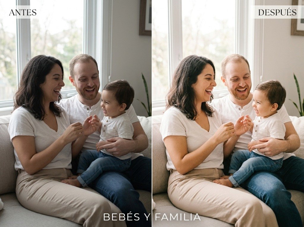 Antes y Después - Bebés y Familia